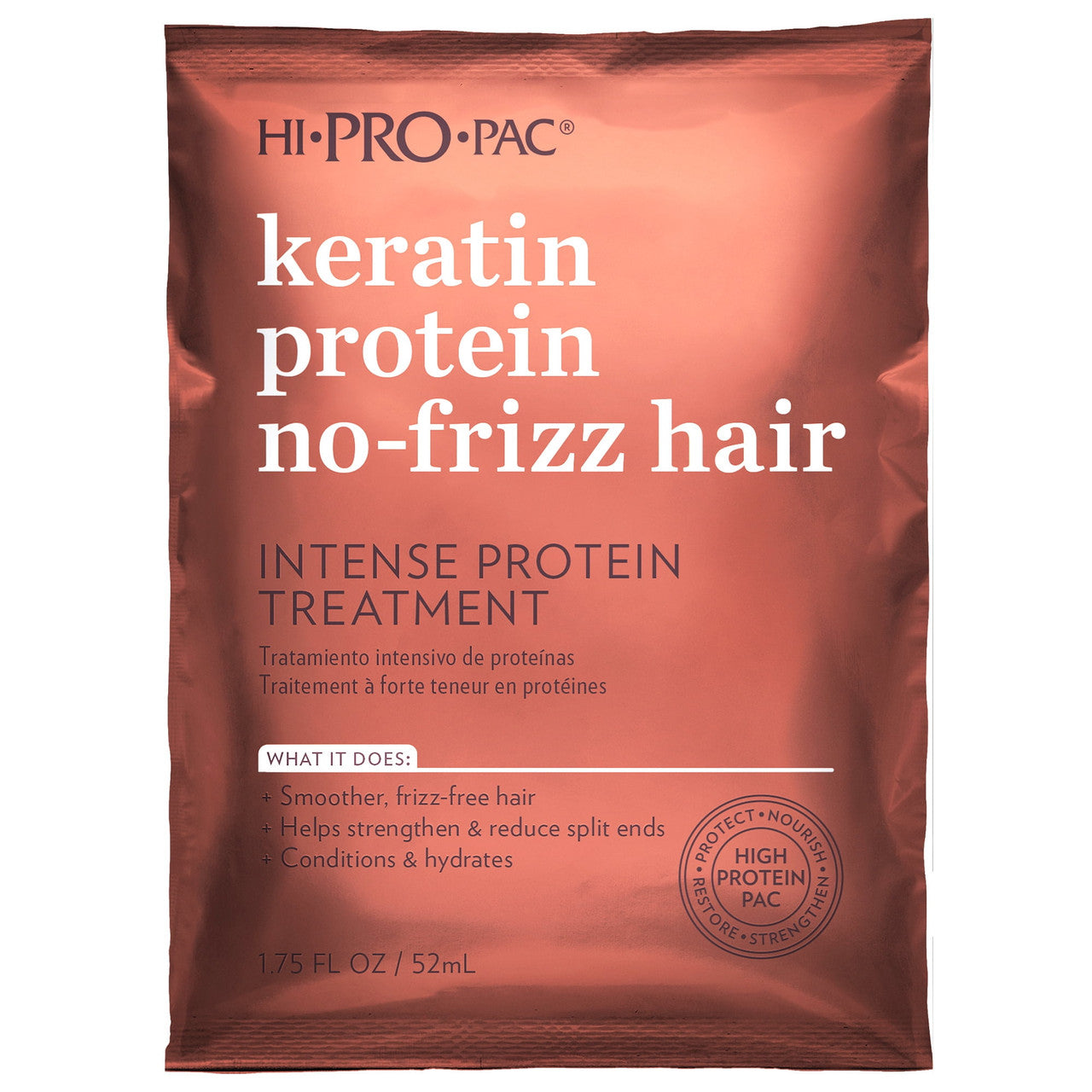 Hi-Pro-Pac Keratin Protein No-Frizz Hair Intense Protein Treatment, 1.75 Oz